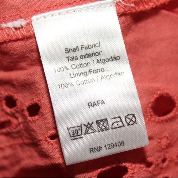 Venus Women’s Tank Blouse Size 10 Eyelet Spring Summer Wear Coral - Picture 4 of 4